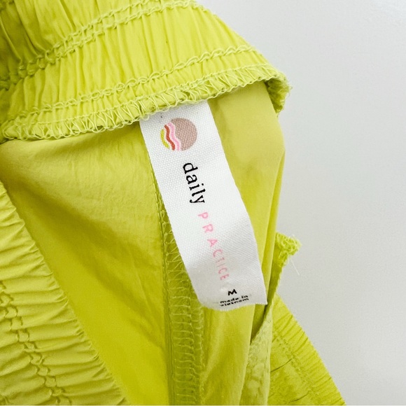 Daily Practice for Anthropologie Wide Leg Pants Neon Yellow Size Medium - Picture 11 of 12